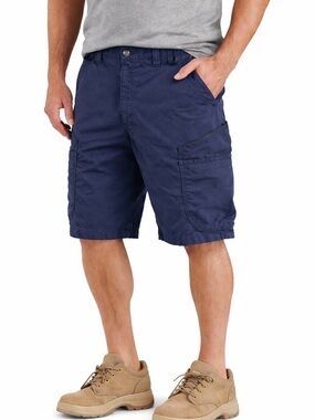 Carhartt Force Braxton Men's Navy Cargo Shorts - Classic Utility Style, Size 36